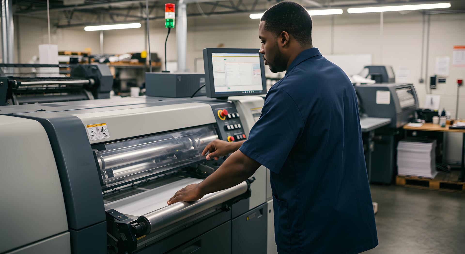 Secure printing operator producing anti-counterfeit ballot papers with UV watermark technology