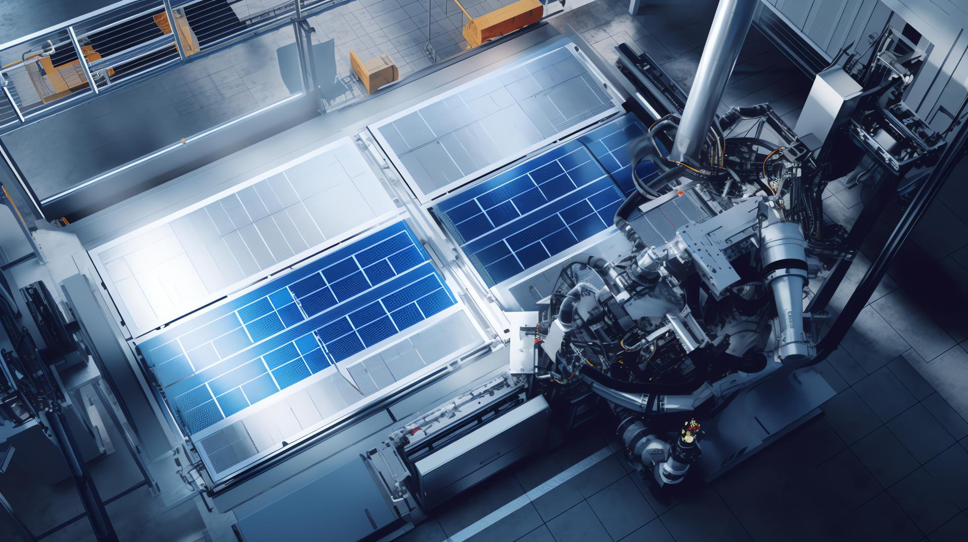 Solar panel manufacturing facility producing high-efficiency photovoltaic modules for off-grid deployment